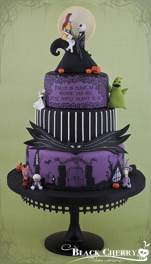 Nightmare Before Christmas Wedding Cake