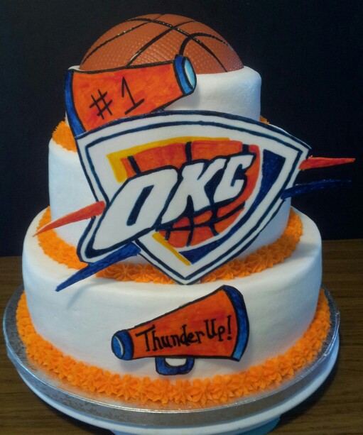 OKC Thunder Birthday Cake