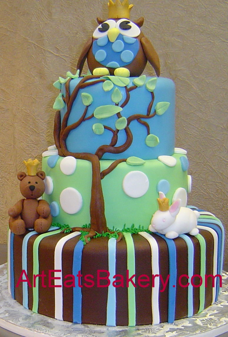 Owl Baby Shower Cake