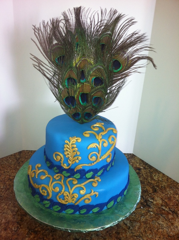 Peacock Birthday Cake