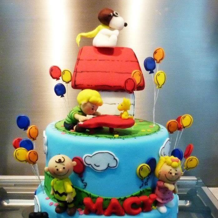 Peanut Gang Snoopy Birthday Cake Images