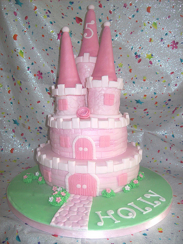 Pink Castle Cake