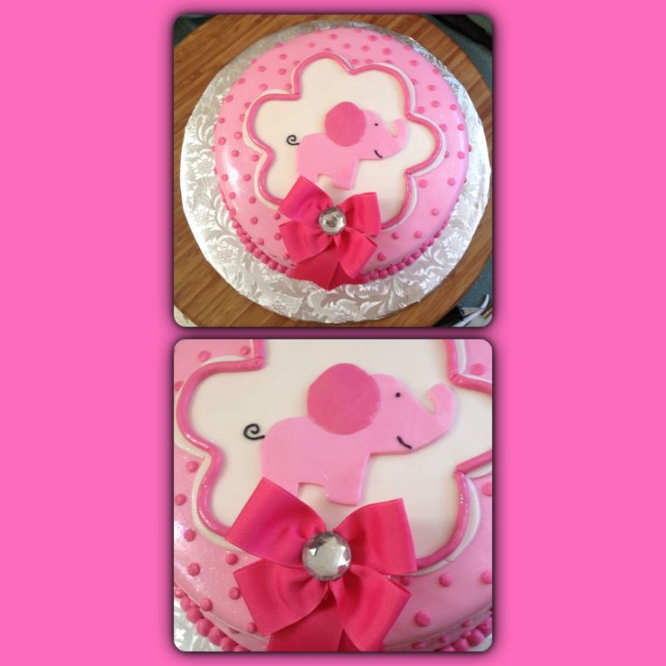 Pink Elephant with Bow