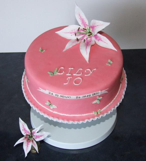 Pink Round Cake for Girls