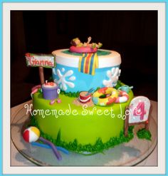 Pool Party Birthday Cake