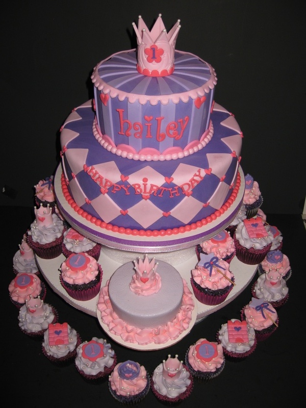 Princess 1st Birthday Cupcake Cake