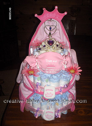 Princess Baby Shower Diaper Cake