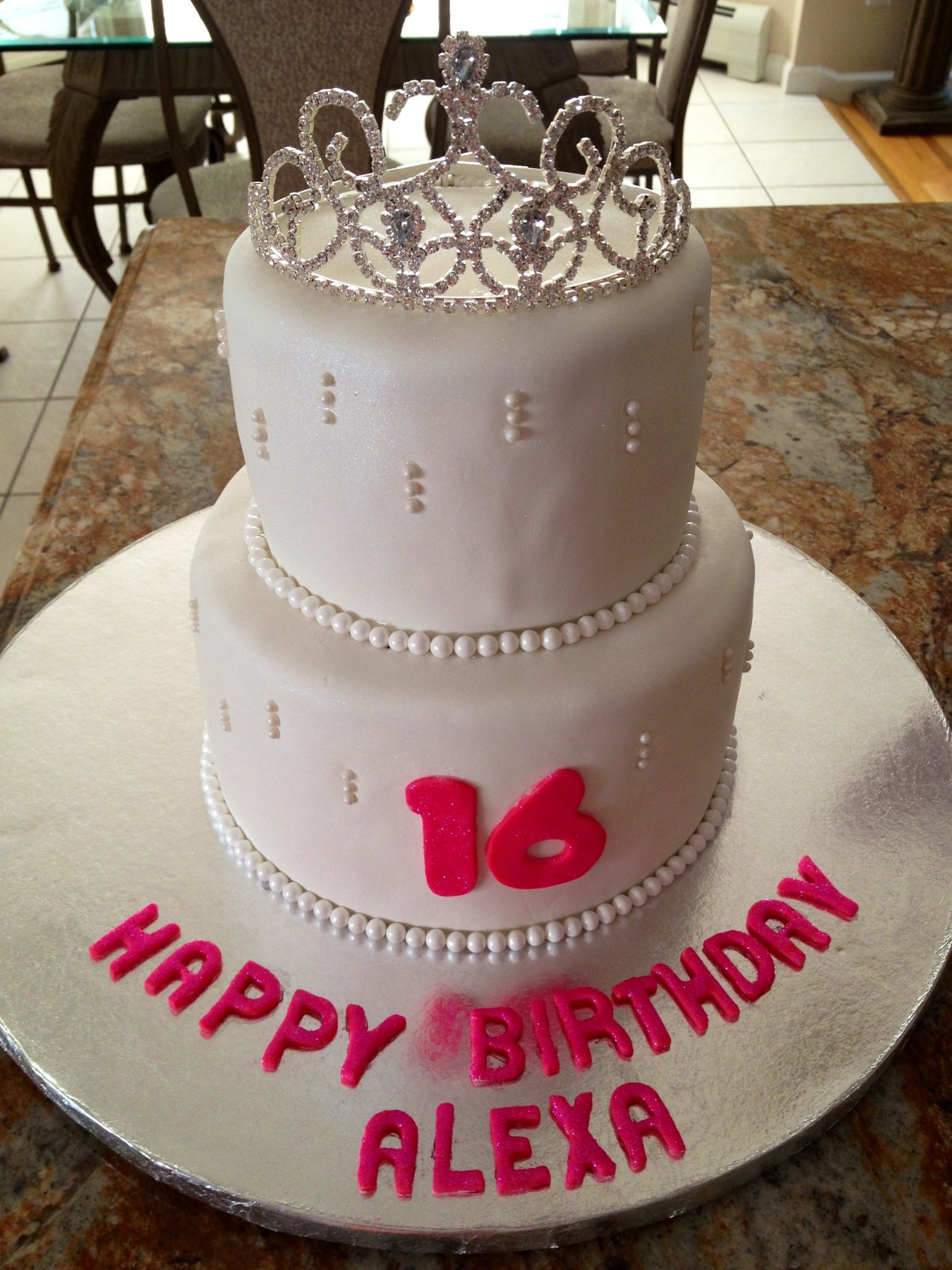 Princess Sweet 16 Birthday Cake