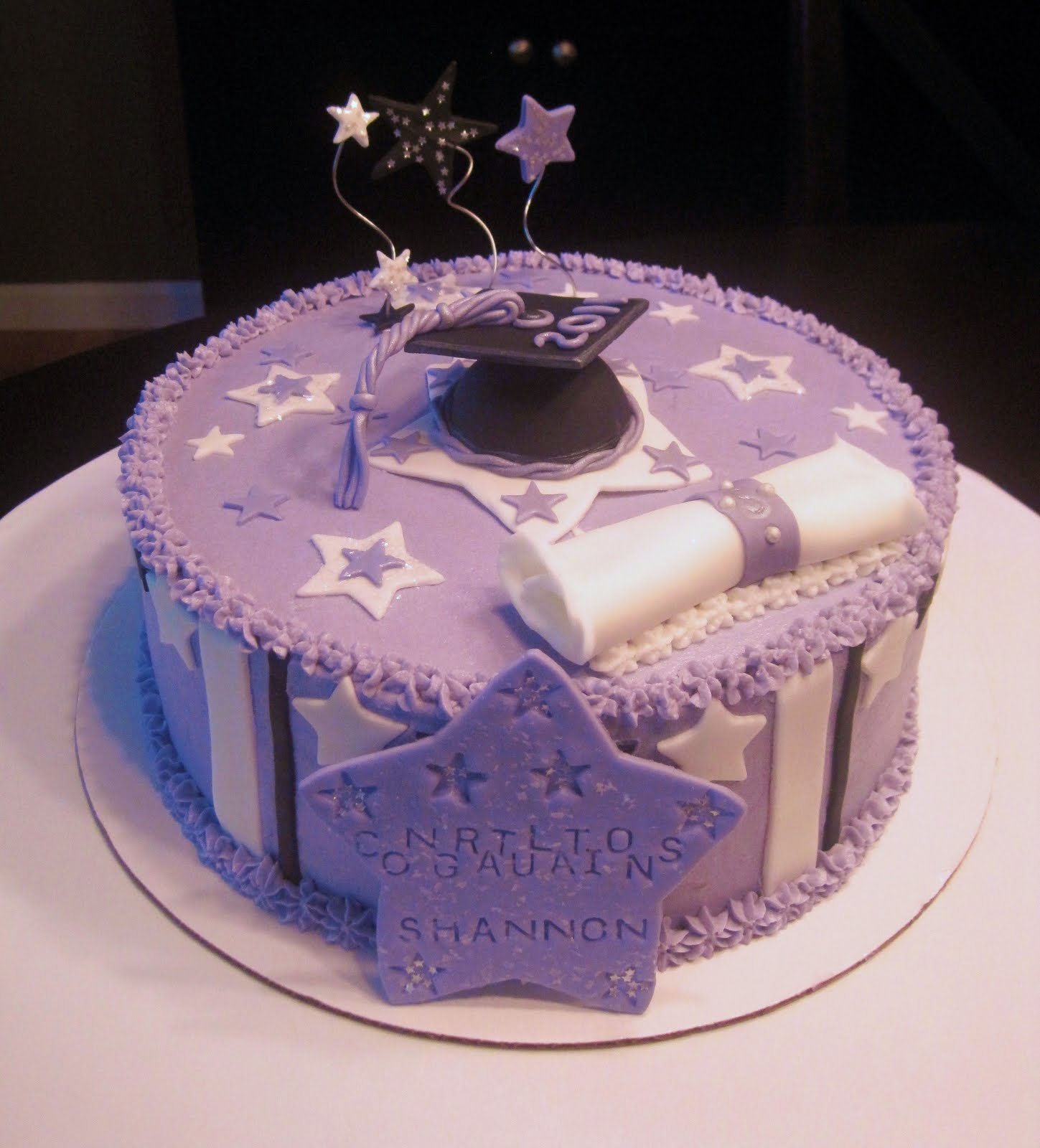 Purple Graduation Cake