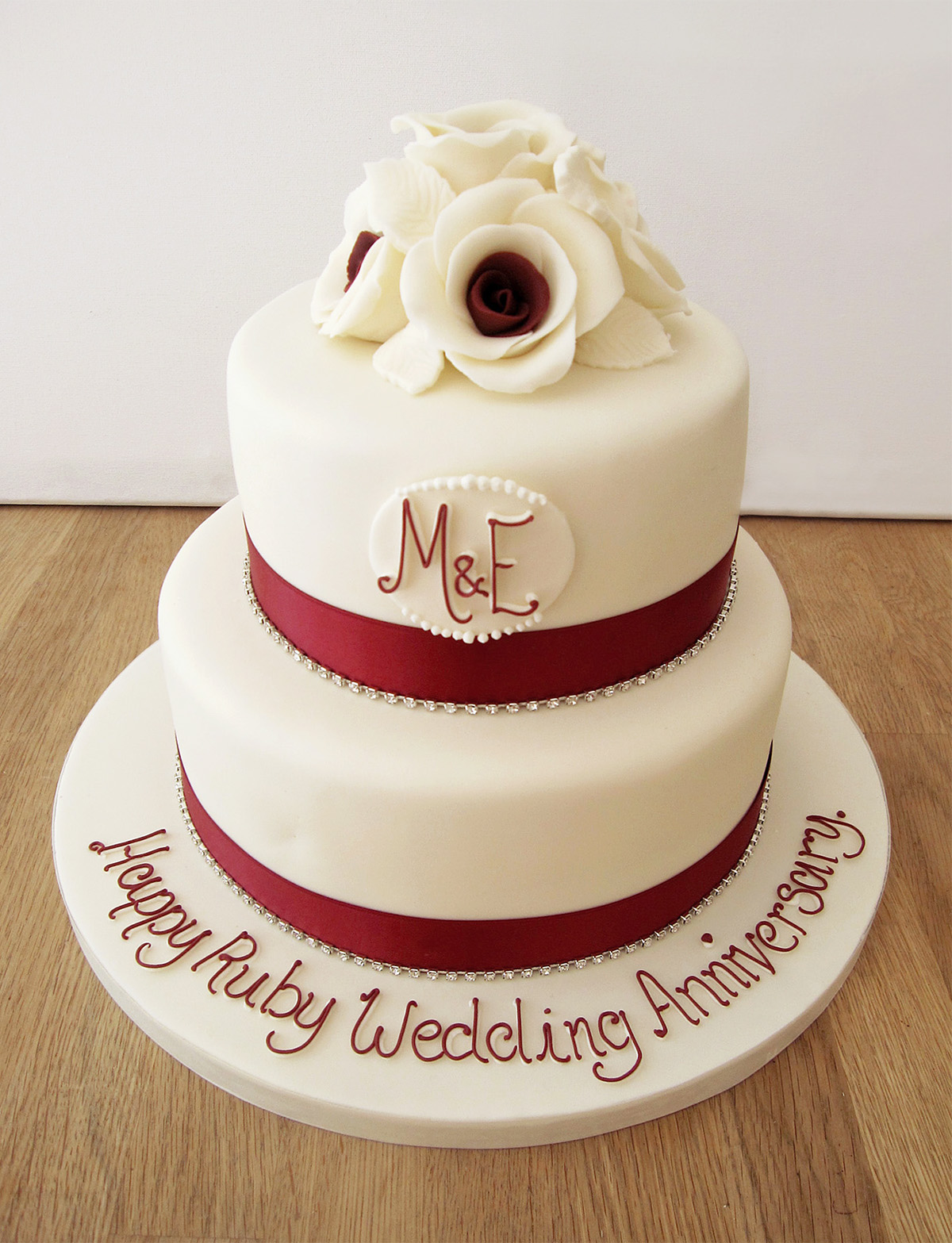 Ruby Wedding Anniversary Cake