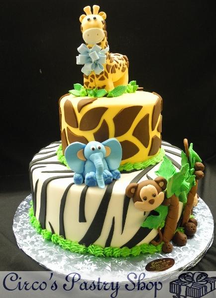 Safari Baby Shower Cake