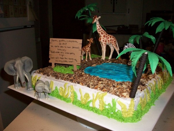 Safari Baby Shower Cake