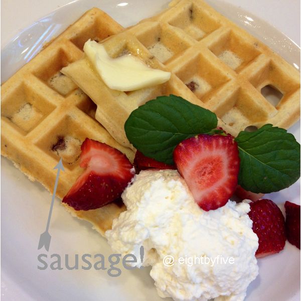 Sausage Waffle Breakfast