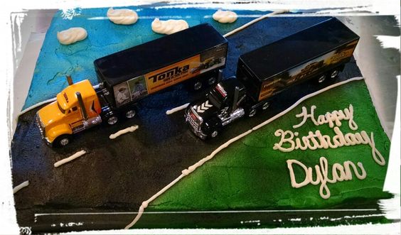 Semi Truck Birthday Cake