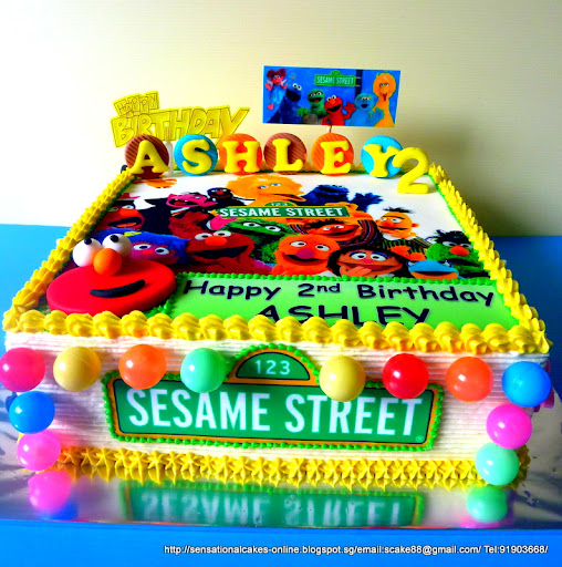 Sesame Street Big Bird Elmo Cookie Monster Cake