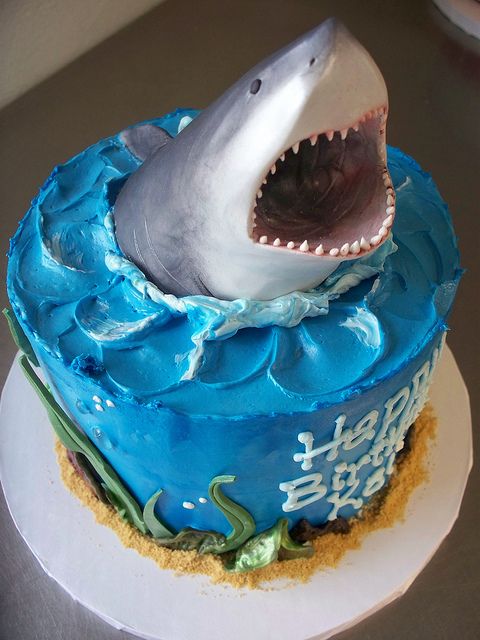 Shark Birthday Cake