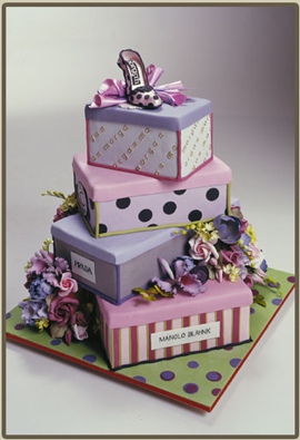 Shoe Box Tiered Cake