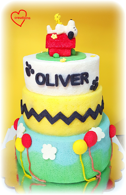 Snoopy and Birthday Cake Photo