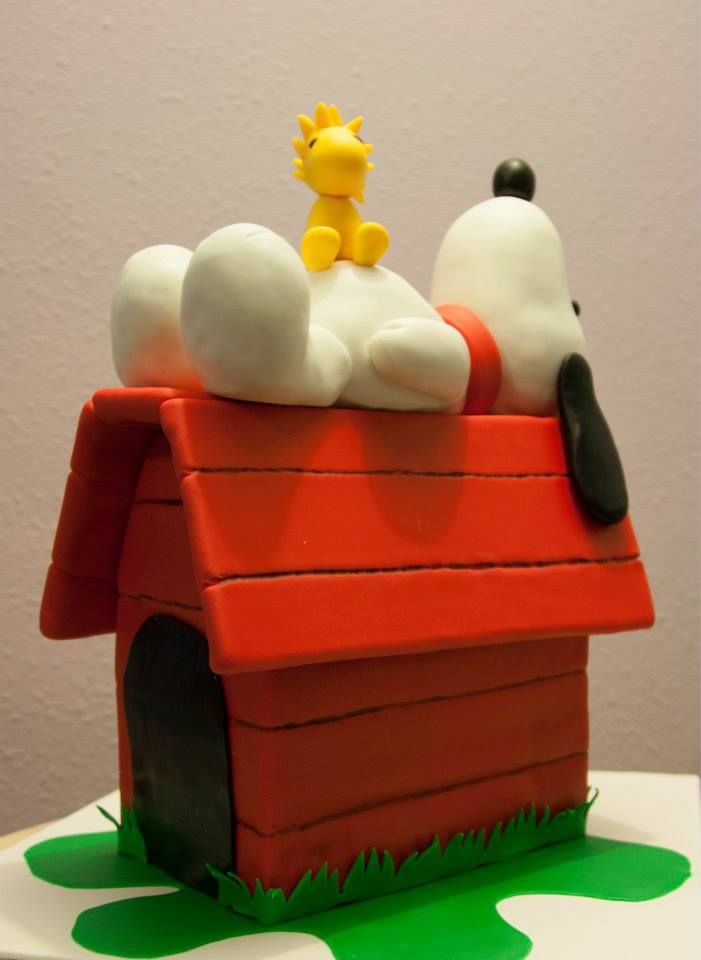 Snoopy and Woodstock Birthday Cake