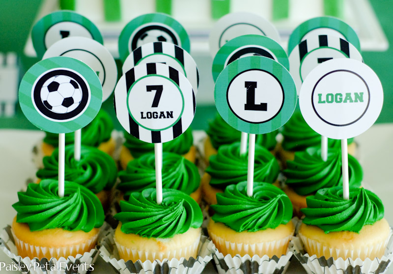 Soccer Party Cupcake Ideas