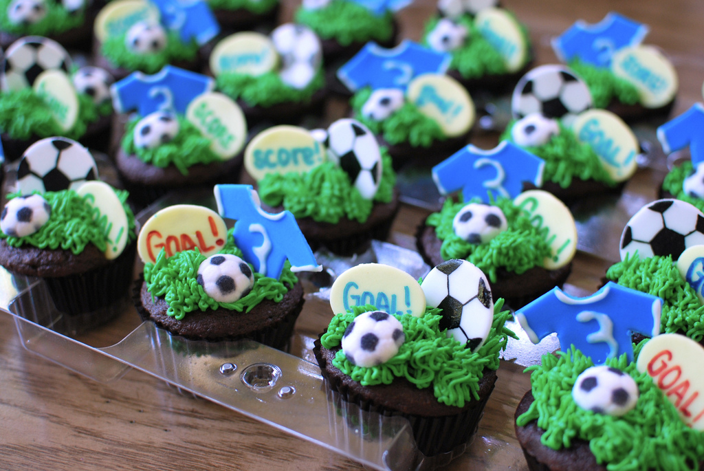 Soccer-Themed Cupcakes