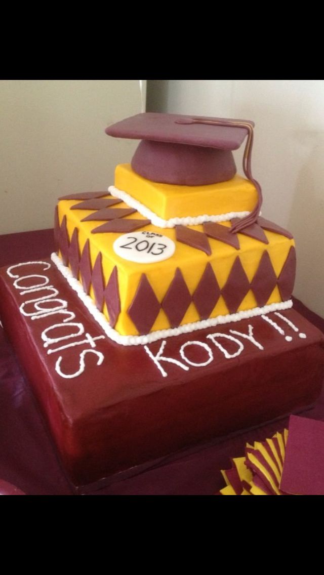 Square Graduation Cakes Caps