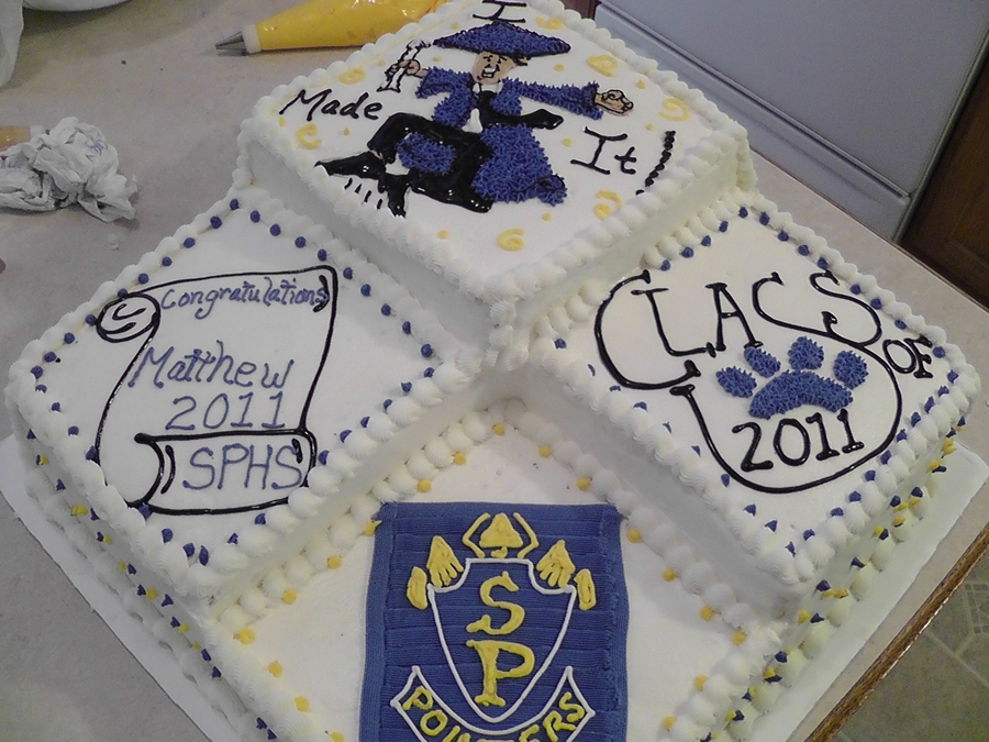 Stacked Square Graduation Cake