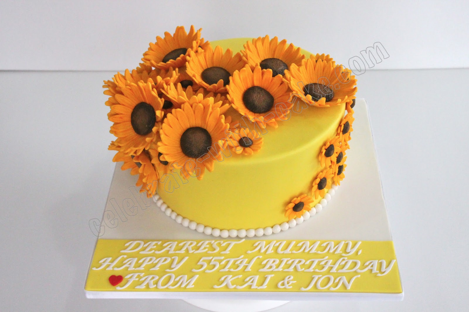 Sunflower Birthday Cake