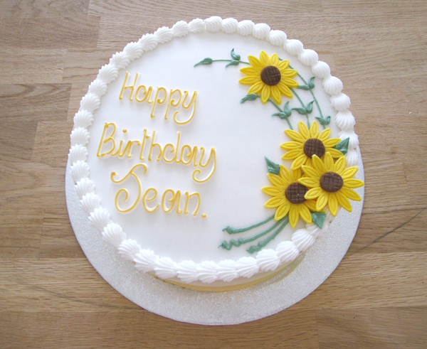 Sunflower Birthday Cake