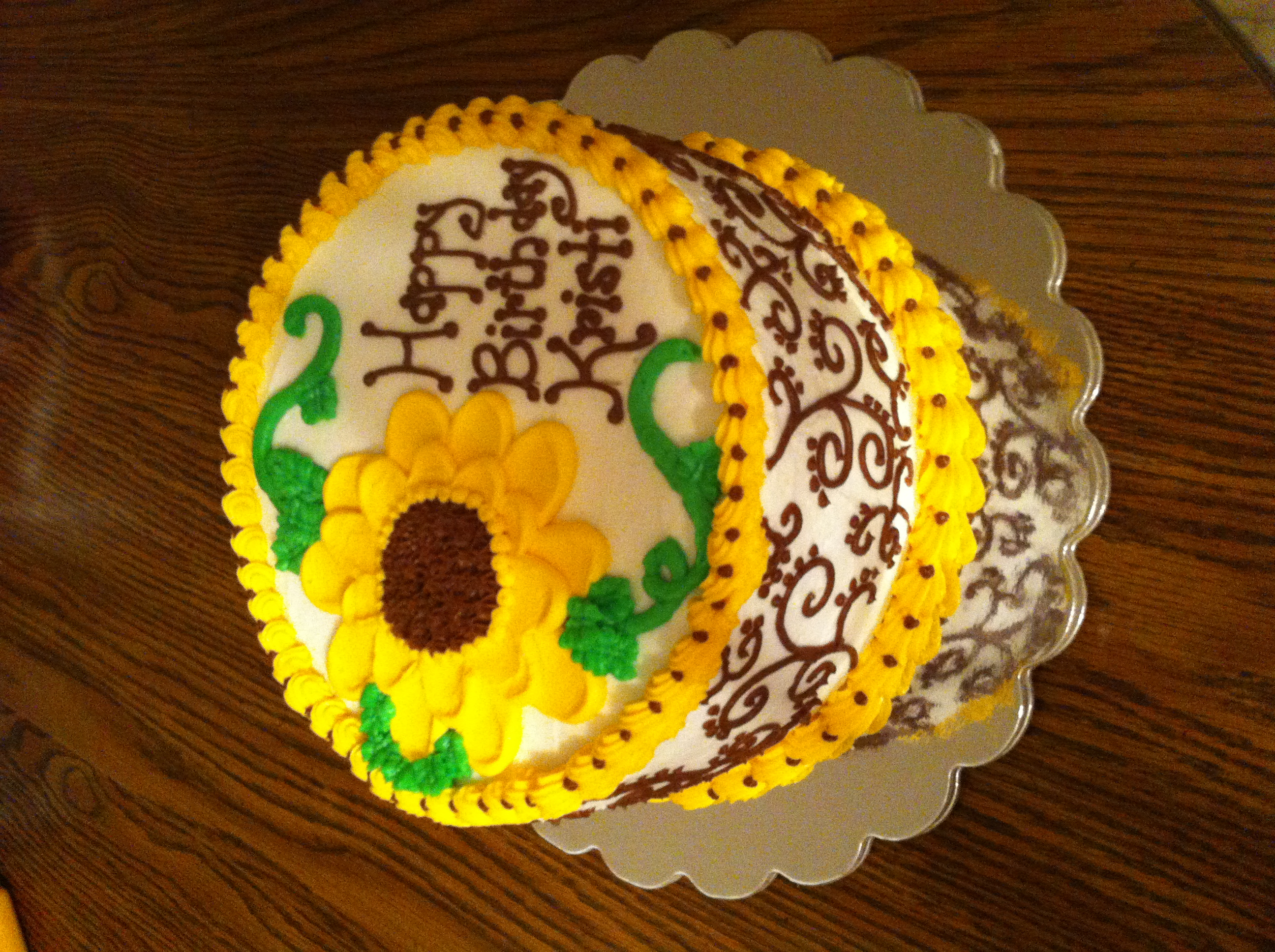 Sunflower Birthday Cake