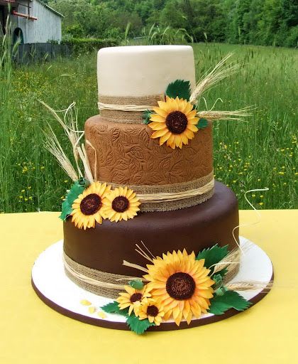 Sunflower Wedding Cake