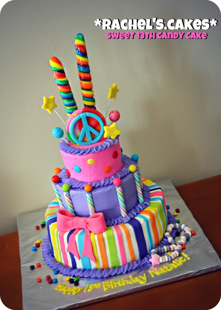 12 Photos of Cute For Girls 13th Birthday Cakes