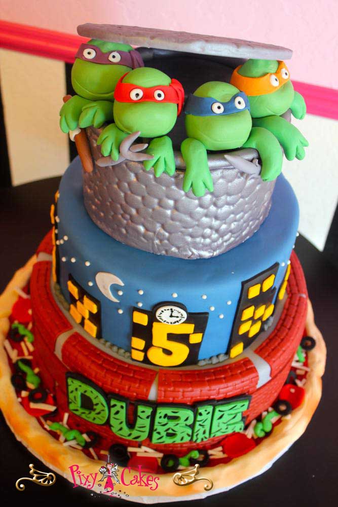 Teenage Mutant Ninja Turtles Birthday Cake