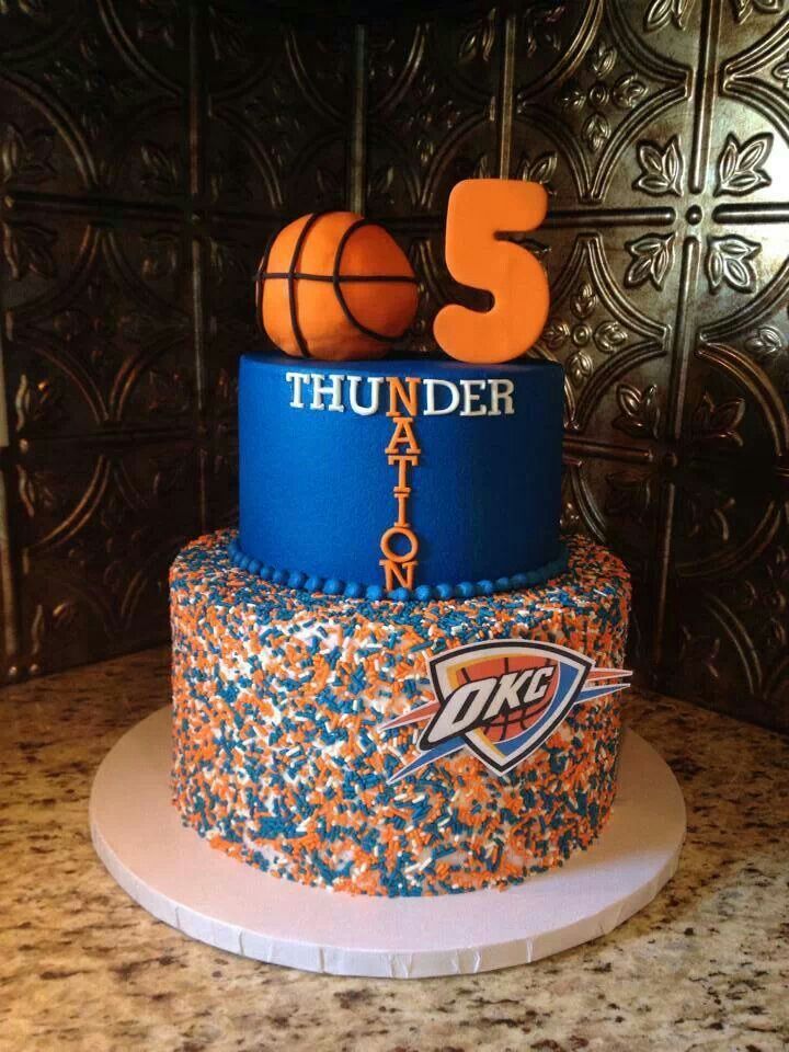 Thunder Basketball Cake