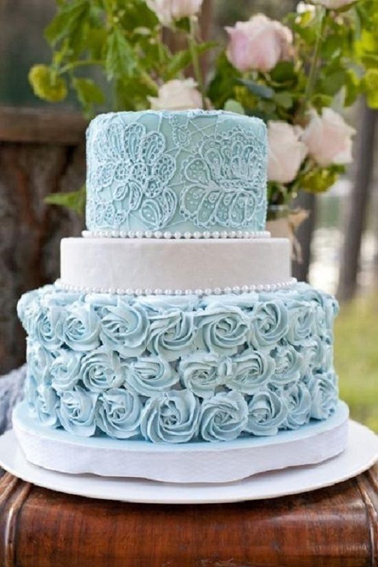 Tiffany Blue Wedding Cake