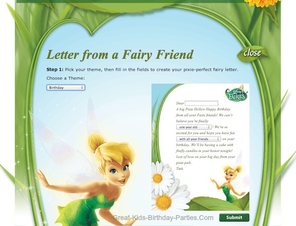 Tinkerbell Birthday Party Ideas