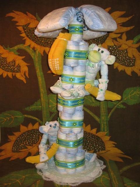 Tree Theme Diaper Cakes