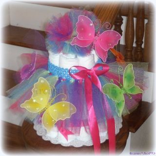 Tutu Baby Shower Diaper Cake Centerpiece