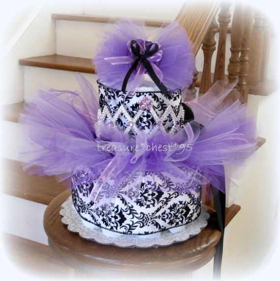 Tutu Baby Shower Diaper Cake Centerpiece