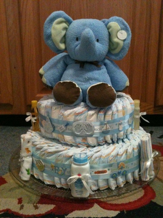 Twin Boys Diaper Cake