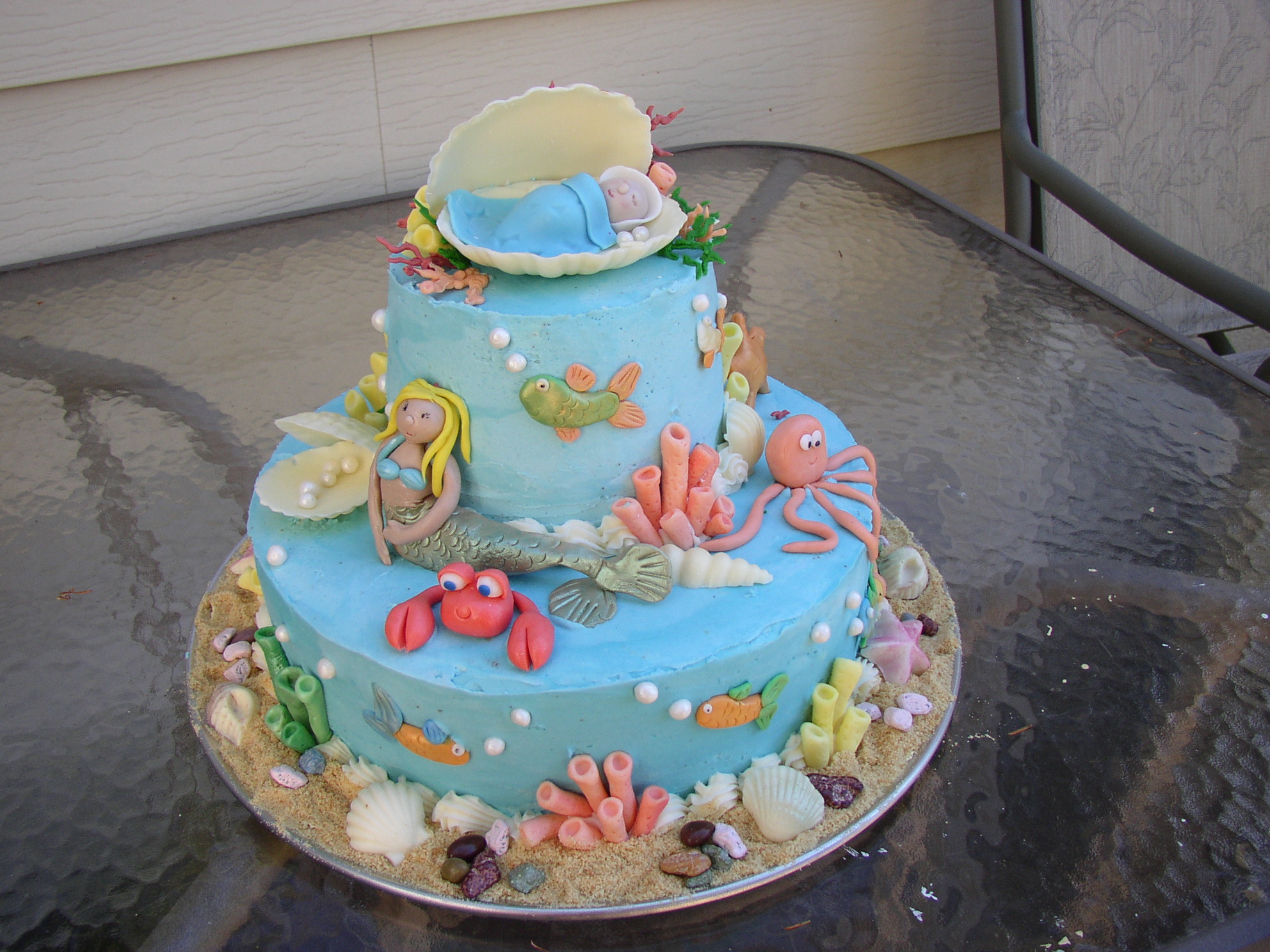 12 Photos of Under The Sea Baby Shower Cakes