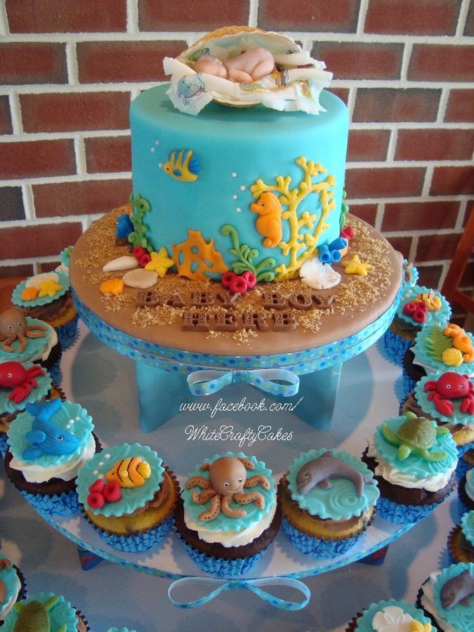 Under the Sea Baby Shower Cake Idea