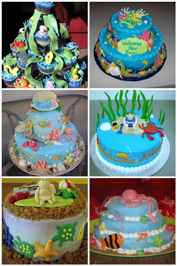 Under the Sea Baby Shower Cake Idea