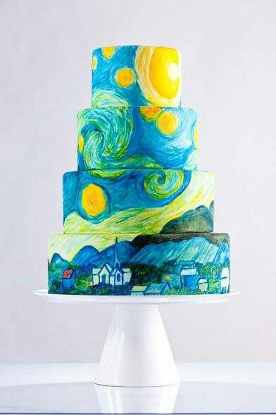 Van Gogh Starry Night Cake