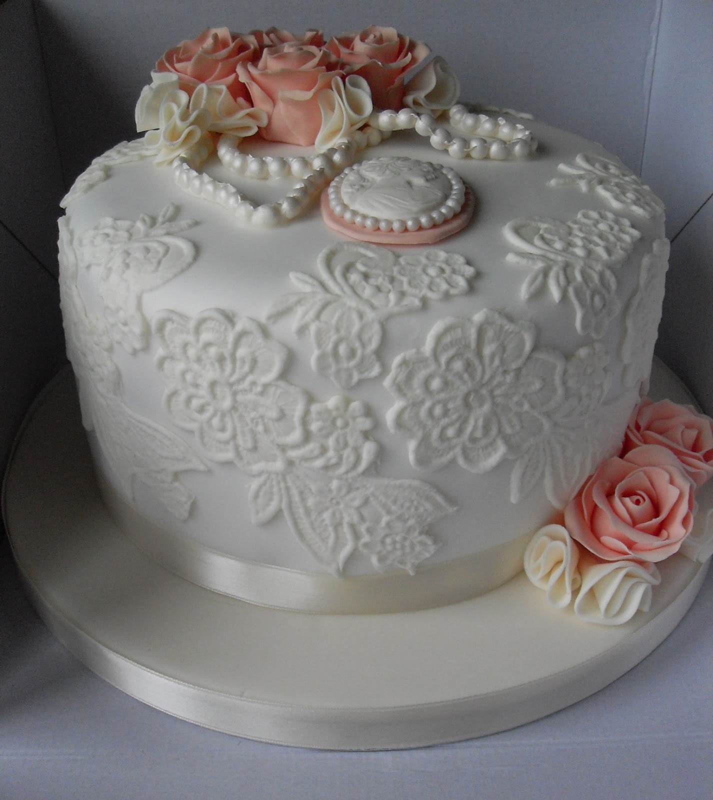 Vintage and Lace Birthday Cake