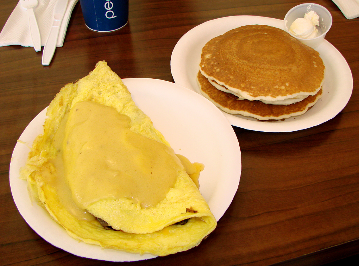 Waffles Eggs Sausage Pancakes