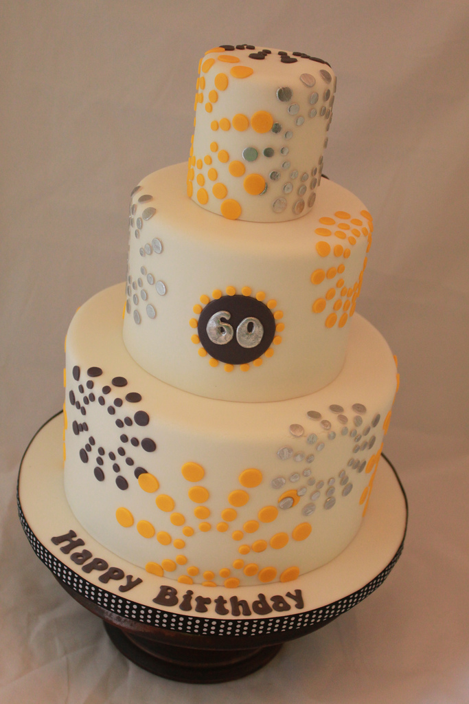 Yellow 60th Birthday Cake Ideas