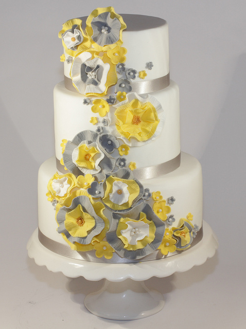 11 Photos of Birthday Cakes Yellow And Charcoal Grey