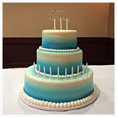 13th Birthday Blue Cake Ombre