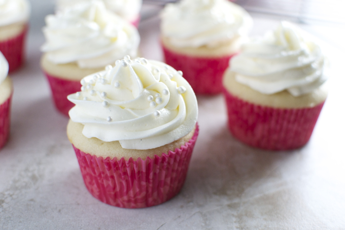 Almond Cupcakes with Buttercream Frosting